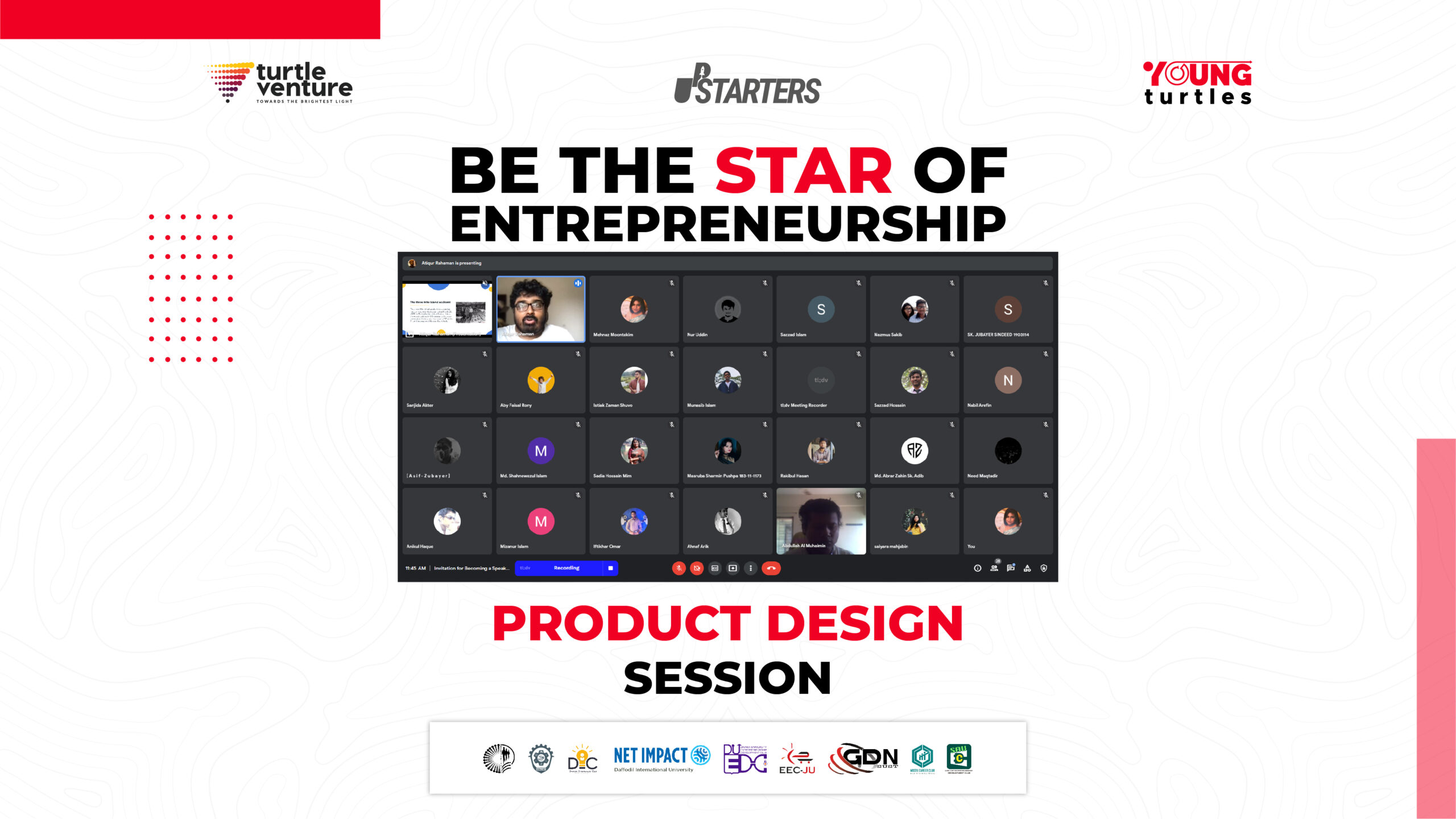 “Be The Star of Entrepreneurship” Mentorship Sessions: Product Design 