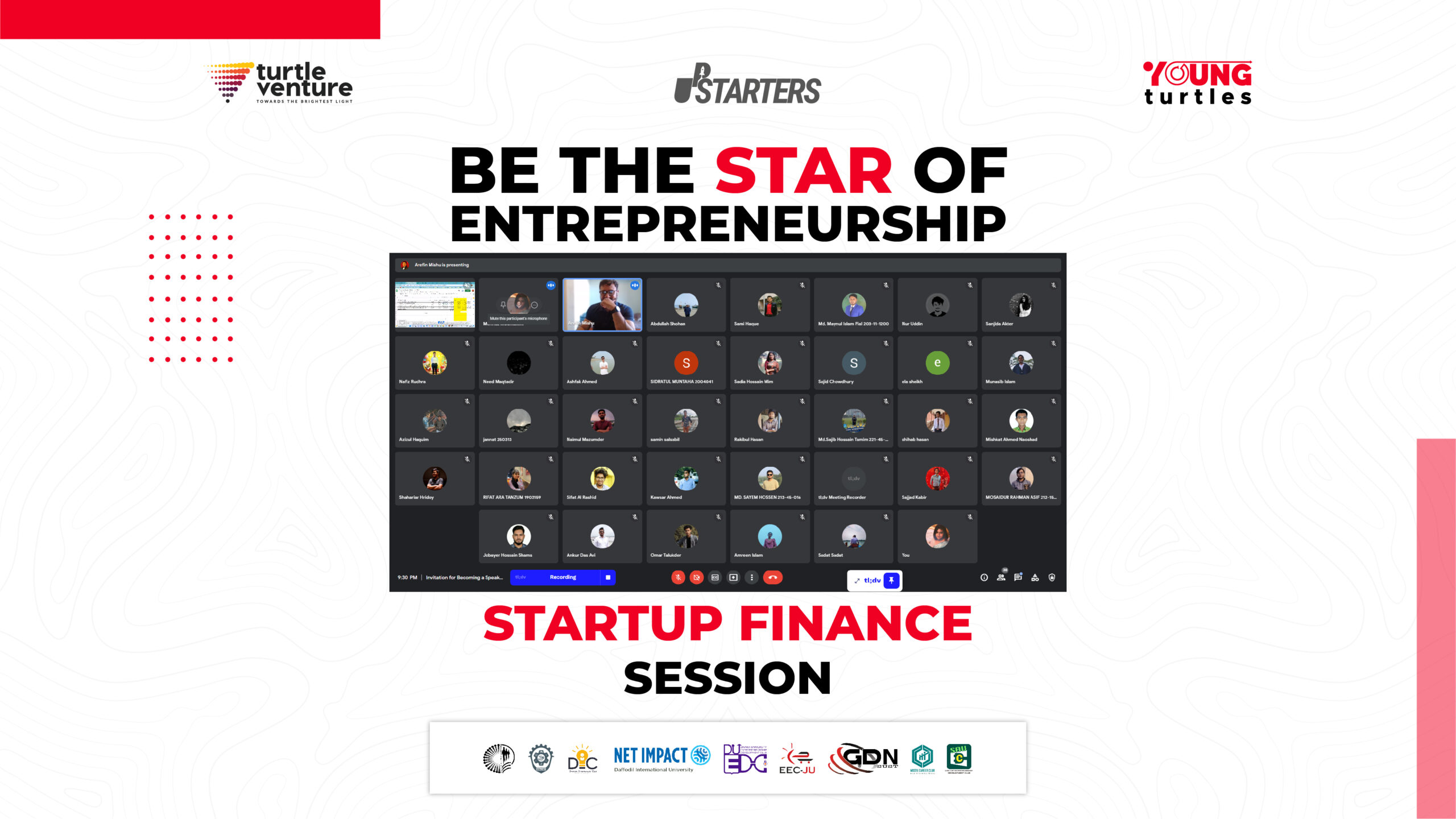 “Be The Star of Entrepreneurship” Mentorship Sessions: Startup Finance